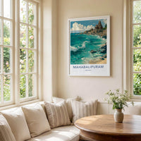 Mahabalipuram Poster - India Wall Art - Tamil Nadu Ancient Temple Coast Gift