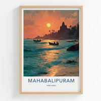 Mahabalipuram Poster - India Wall Art - Tamil Nadu Temple Gift