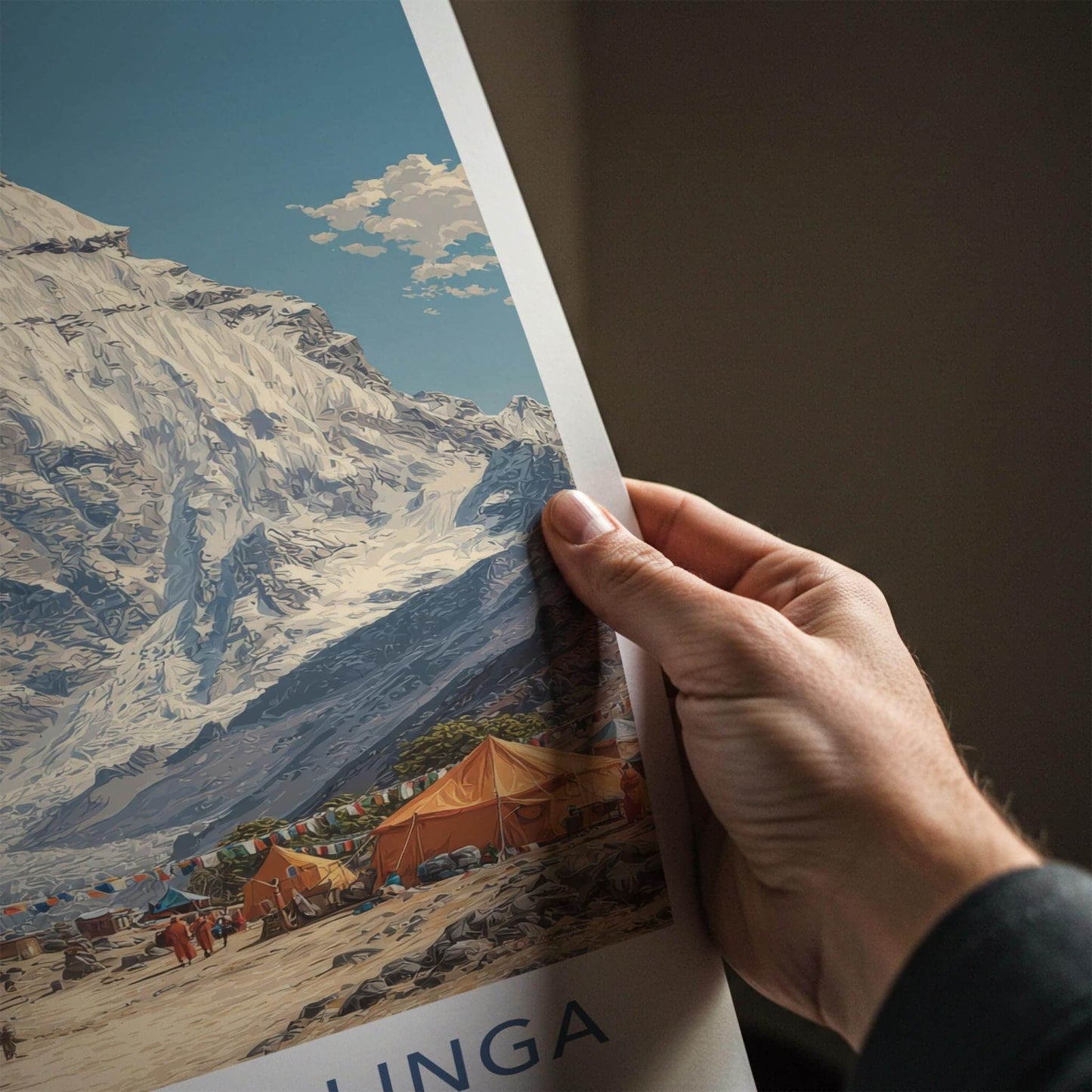 Mahadeo Ka Linga Poster - India Art Print - Uttarakhand Snow Capped Peak Home Art