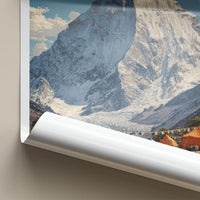 Mahadeo Ka Linga Poster - India Art Print - Uttarakhand Snow Capped Peak Home Art