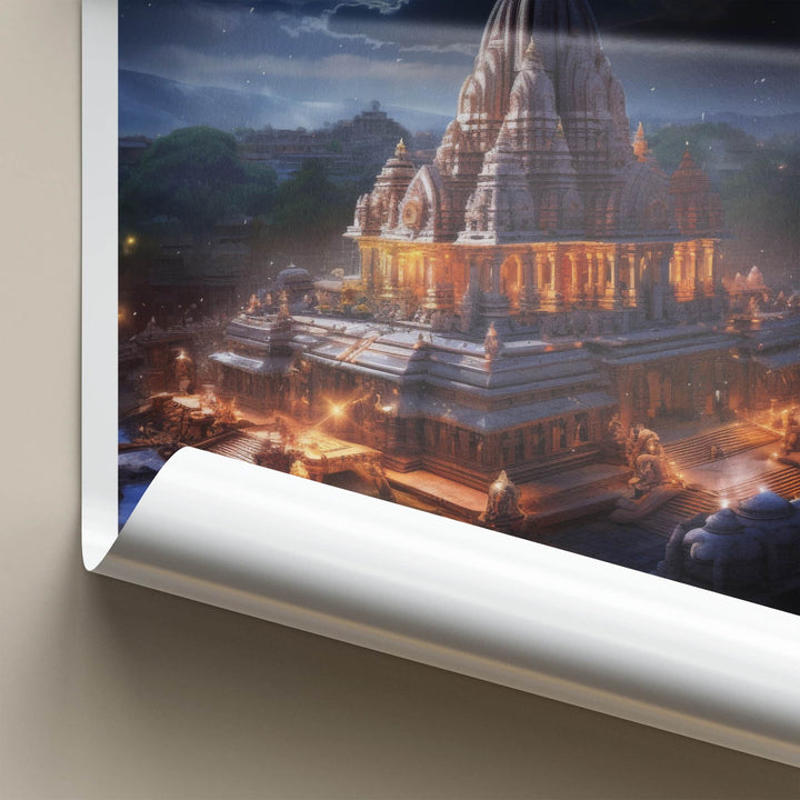 Mahakaleshwar Poster - India Fine Art - Madhya Pradesh Grand Temple Lit Gift