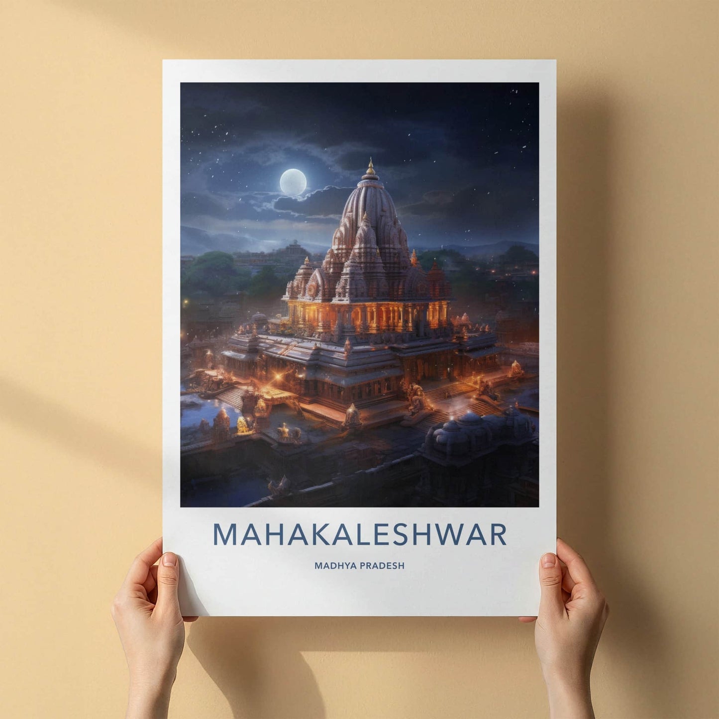 Mahakaleshwar Poster - India Fine Art - Madhya Pradesh Grand Temple Lit Gift