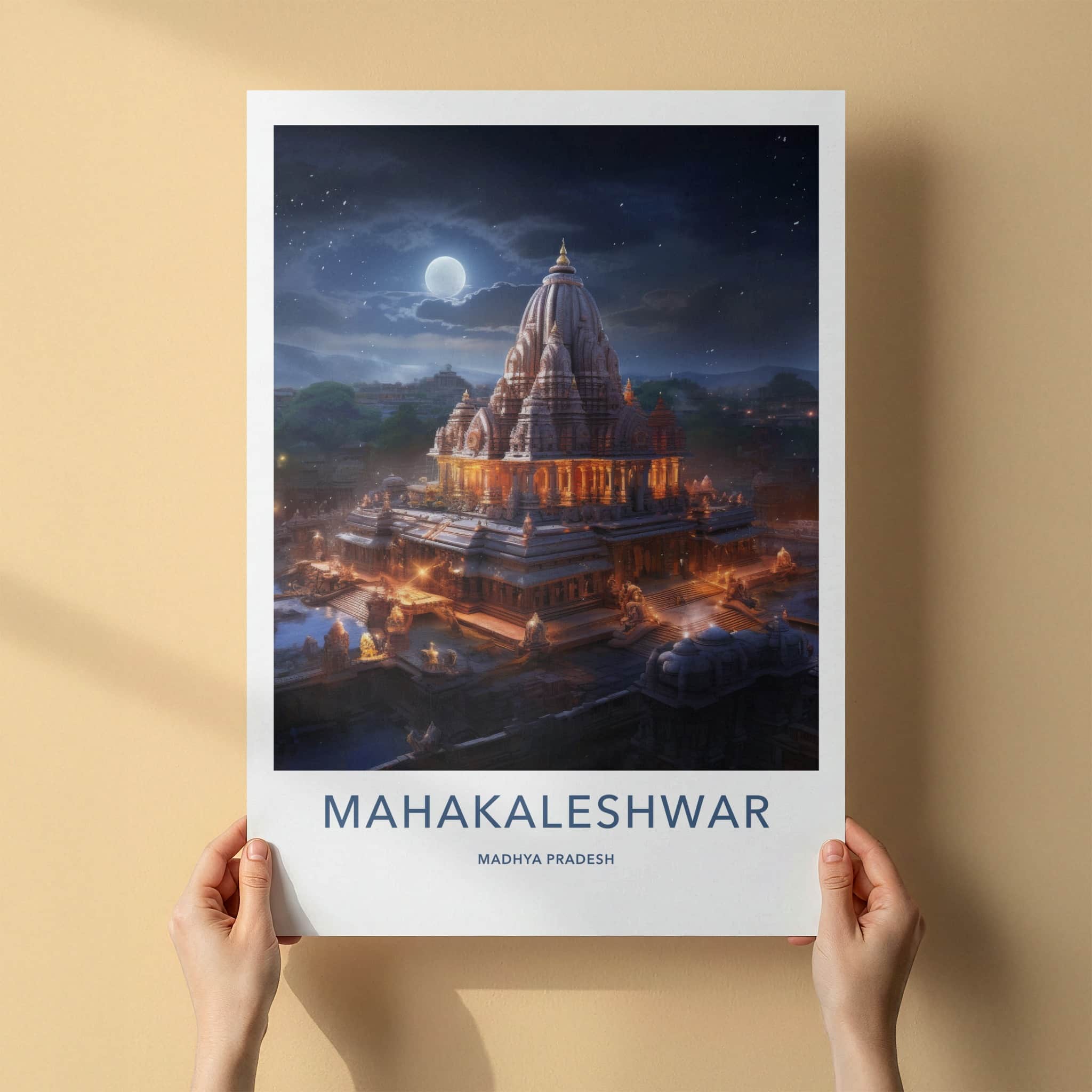 Mahakaleshwar Poster - India Fine Art - Madhya Pradesh Grand Temple Lit Gift
