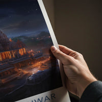 Mahakaleshwar Poster - India Fine Art - Madhya Pradesh Grand Temple Lit Gift
