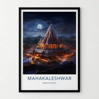 Mahakaleshwar Poster - India Fine Art - Madhya Pradesh Grand Temple Lit Gift