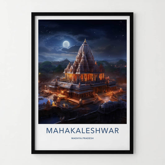 Mahakaleshwar Poster - India Fine Art - Madhya Pradesh Grand Temple Lit Gift