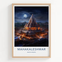 Mahakaleshwar Poster - India Fine Art - Madhya Pradesh Grand Temple Lit Gift