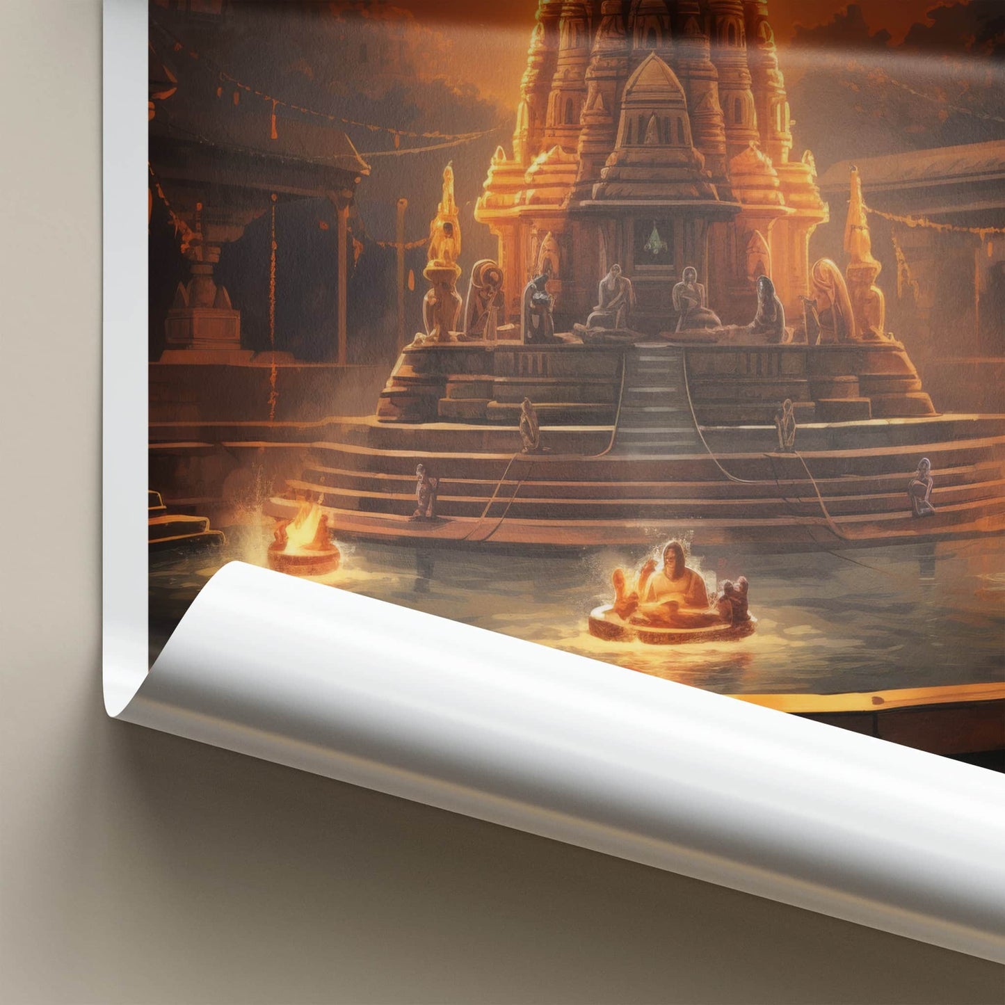 Mahakaleshwar Poster - India Travel Art - Madhya Pradesh Radiant Temple Complex Home Decor