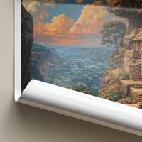 Maharashtra Poster - India Travel Art - Maharashtra Ancient Cave Site Home Decor