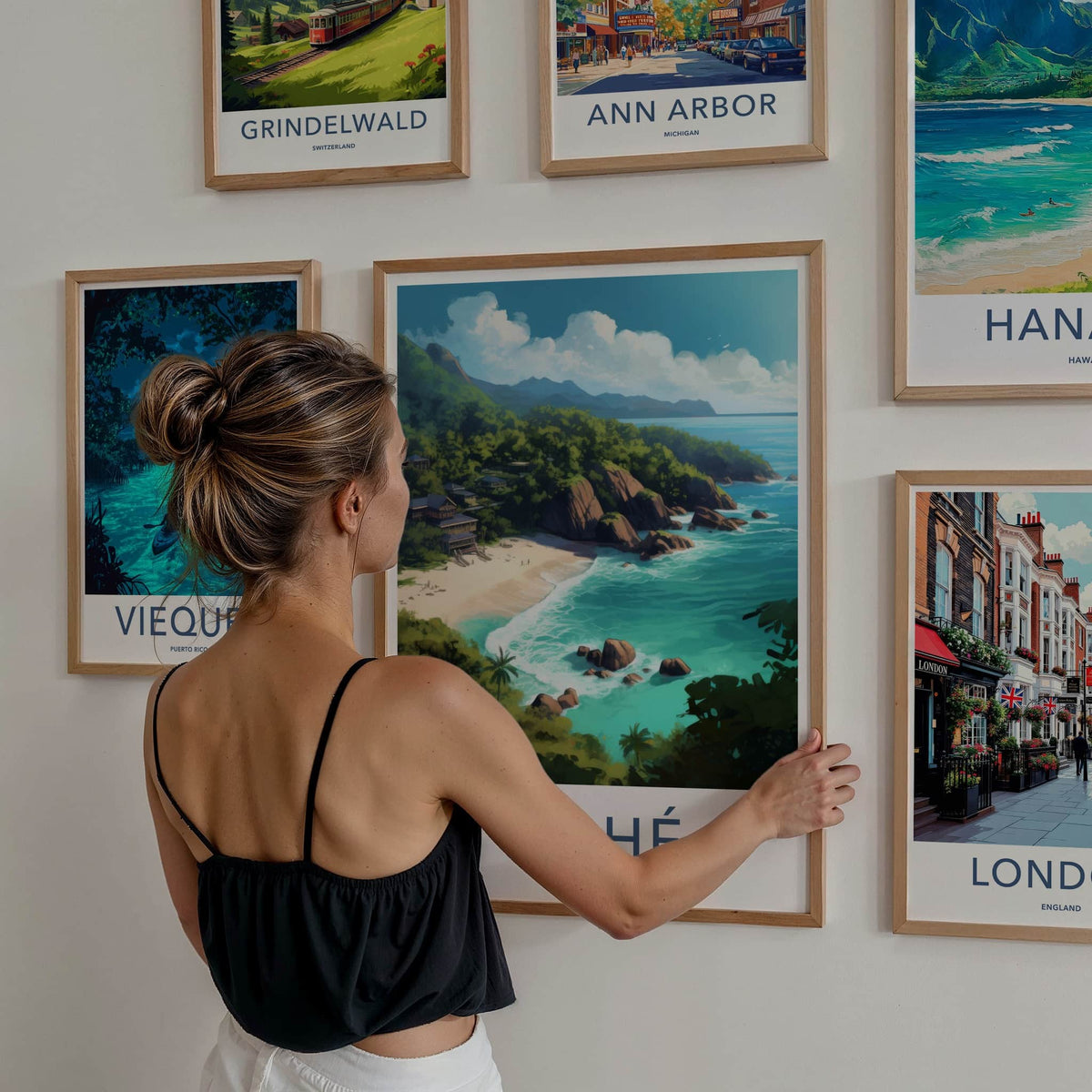 Mahe Poster - Seychelles Travel Art - Lush Coastal Retreat Home Decor