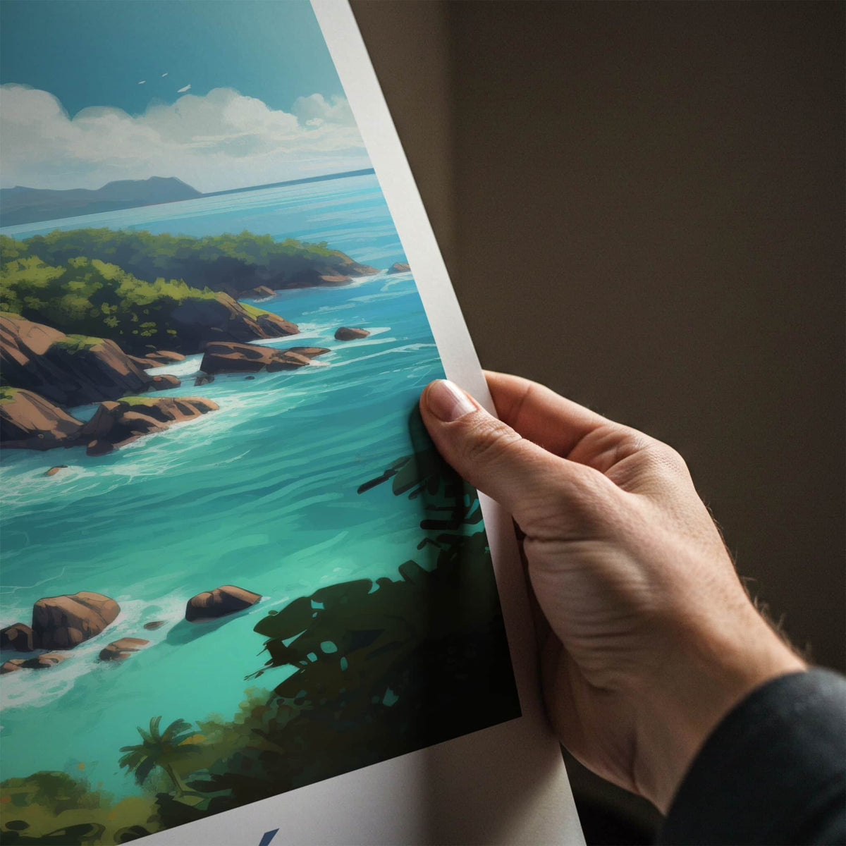 Mahe Poster - Seychelles Travel Art - Lush Coastal Retreat Home Decor