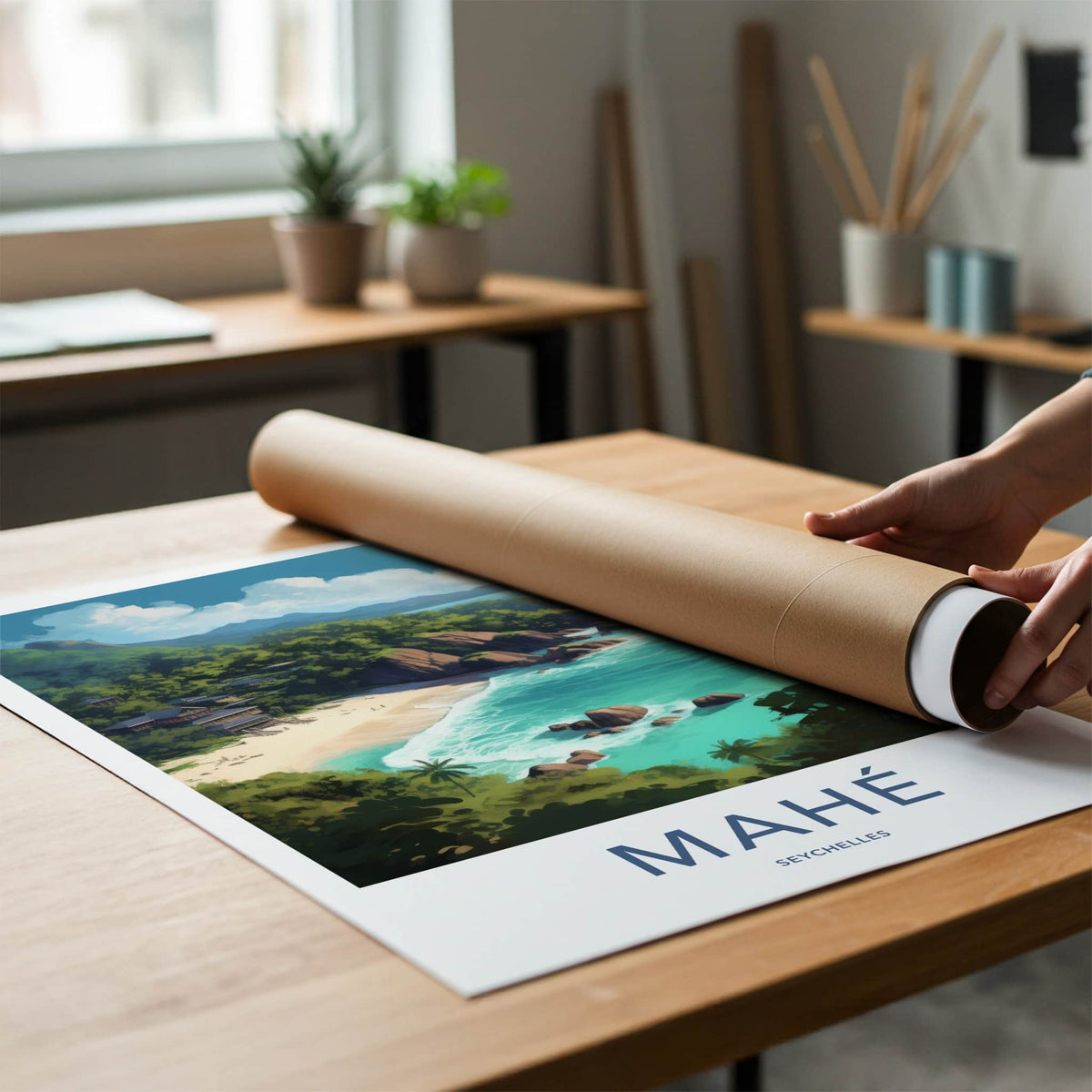 Mahe Poster - Seychelles Travel Art - Lush Coastal Retreat Home Decor