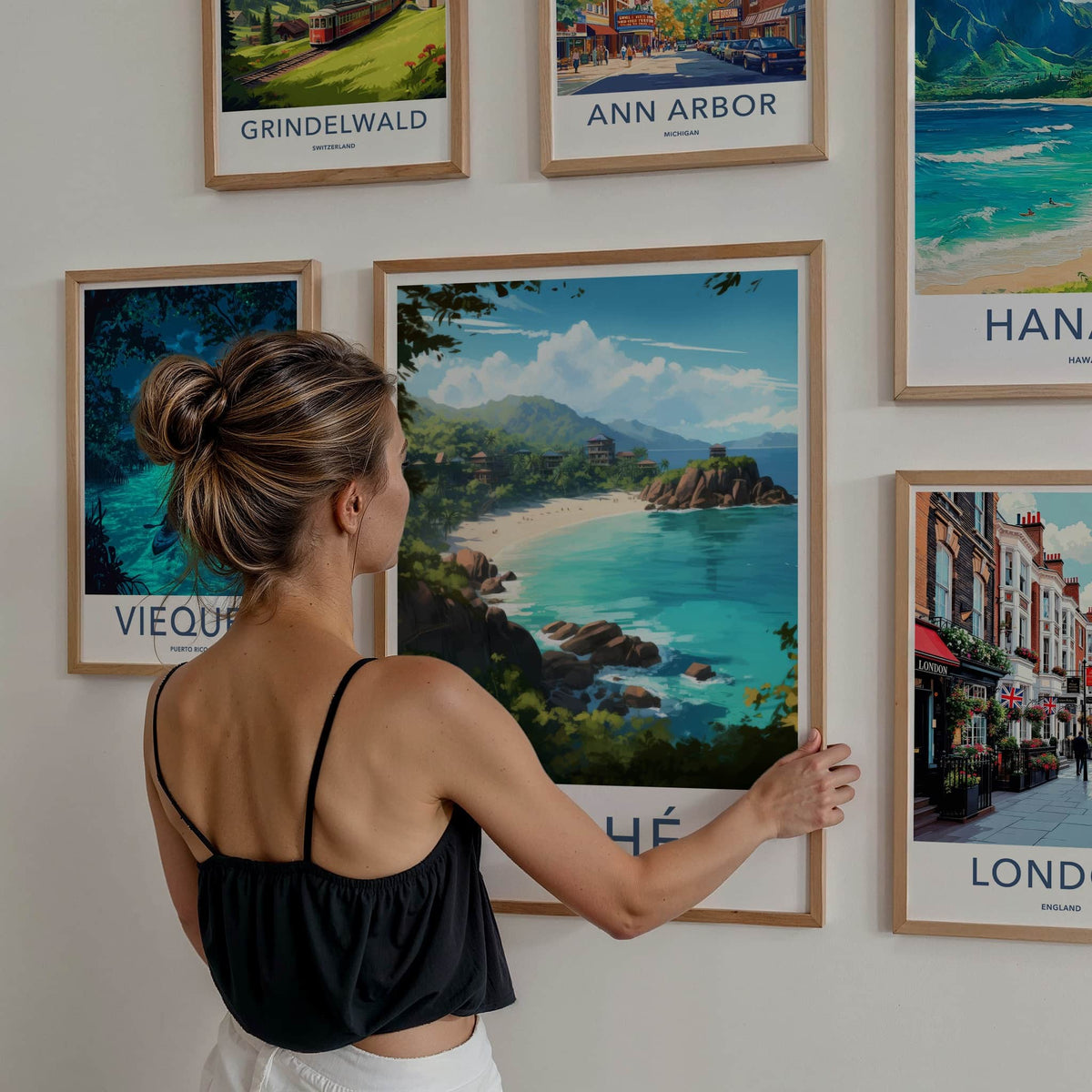 Mahe Poster - Seychelles Travel Art - Tropical Beach Resort Home Decor