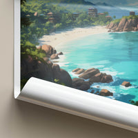 Mahe Poster - Seychelles Travel Art - Tropical Beach Resort Home Decor