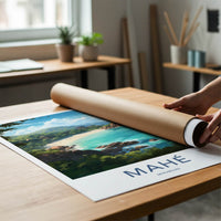 Mahe Poster - Seychelles Travel Art - Tropical Beach Resort Home Decor