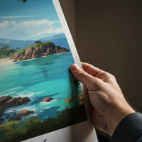 Mahe Poster - Seychelles Travel Art - Tropical Beach Resort Home Decor
