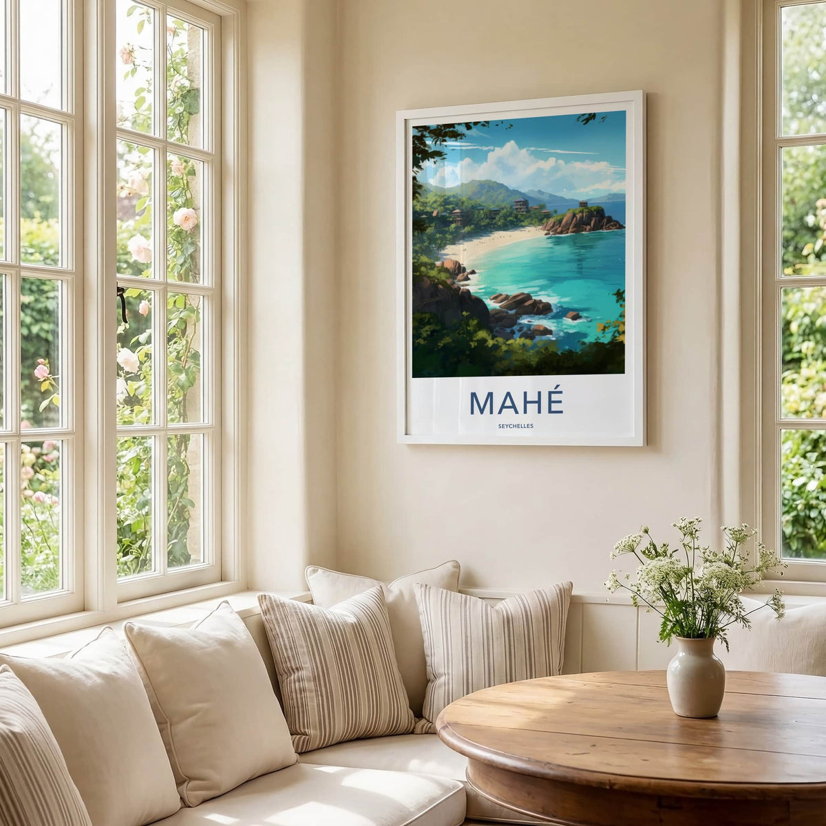 Mahe Poster - Seychelles Travel Art - Tropical Beach Resort Home Decor