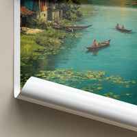 Majuli Poster - India Travel Art - Assam Golden Sunset Wall Decor