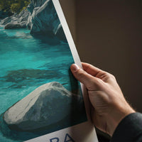 Makarora Poster - New Zealand Travel Art - Clear River Rocks Home Decor