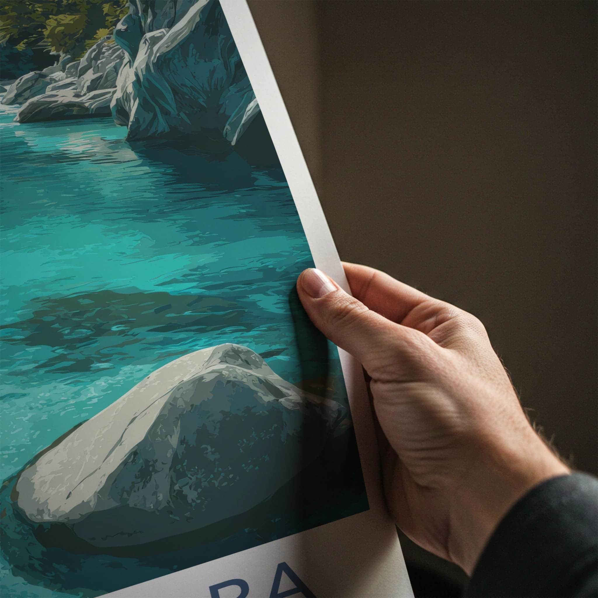 Makarora Poster - New Zealand Travel Art - Clear River Rocks Home Decor