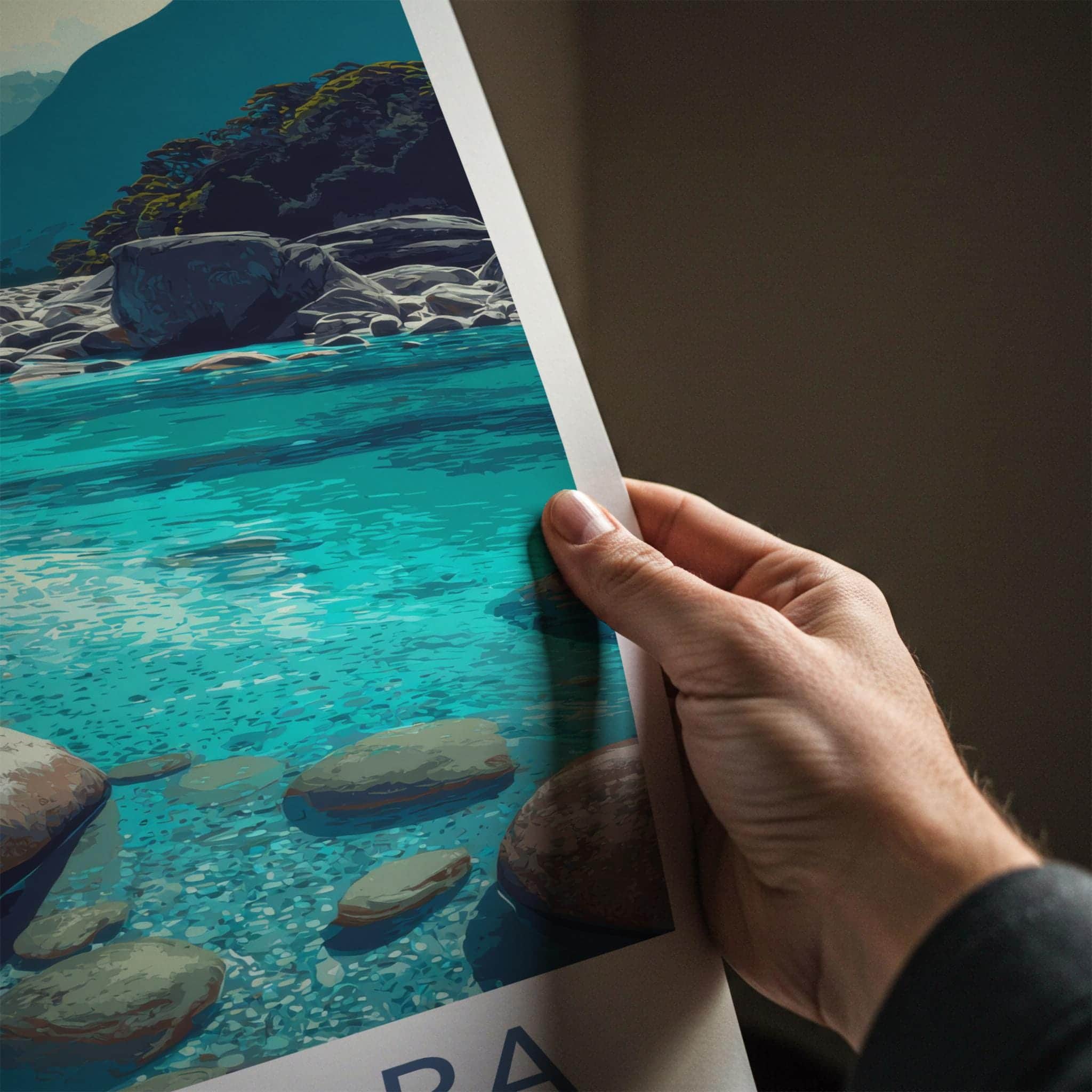Makarora Poster - New Zealand Travel Art - Mountain River Valley Home Decor