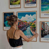 Malacca Poster - Malaysia Travel Art - Colorful Canal View Wall Decor