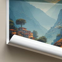 Malana Poster - Himachal Pradesh Valley Village Houses Art