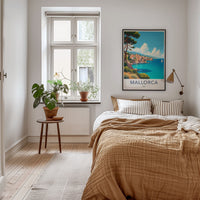 Mallorca Poster - Spain Travel Art - Scenic Coastal Village Wall Decor