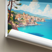 Mallorca Poster - Spain Travel Art - Scenic Coastal Village Wall Decor