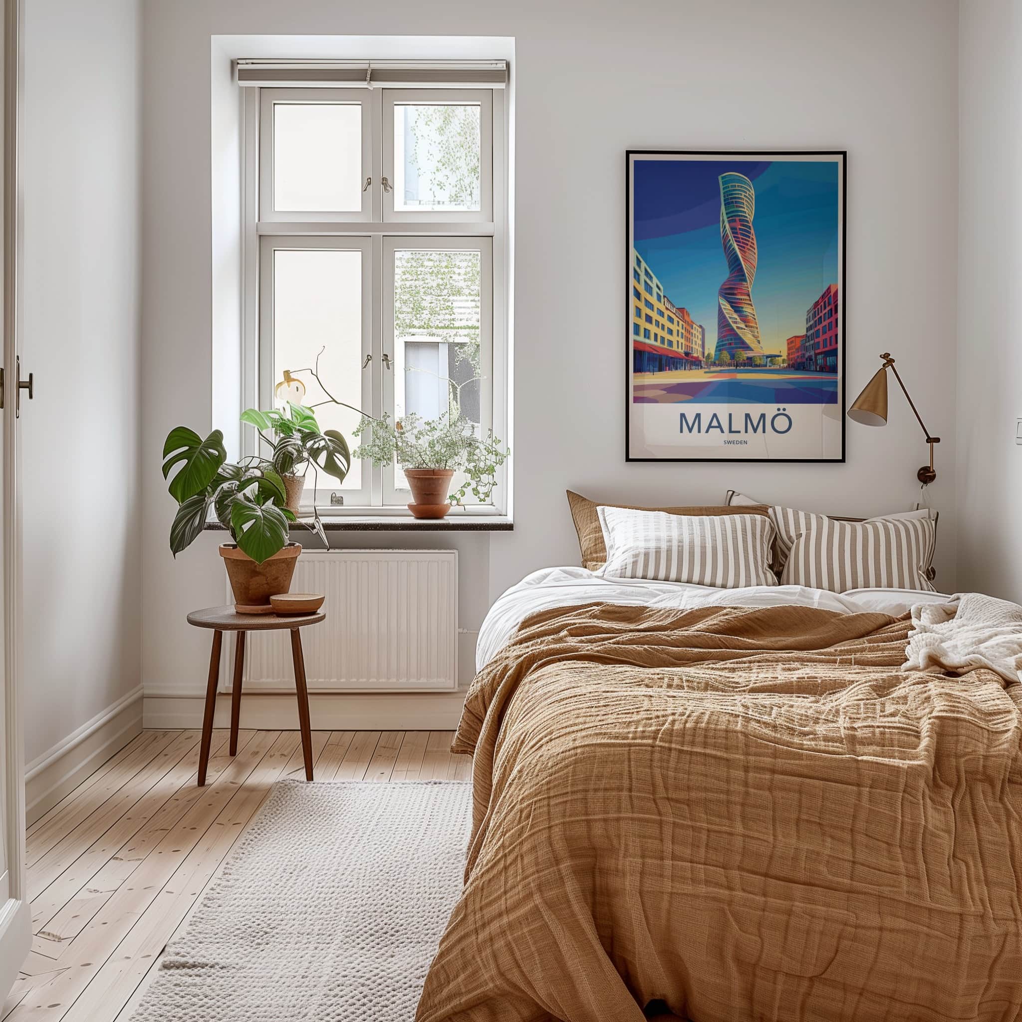 Malmo Poster - Sweden Travel Art - Turning Torso Building Wall Decor