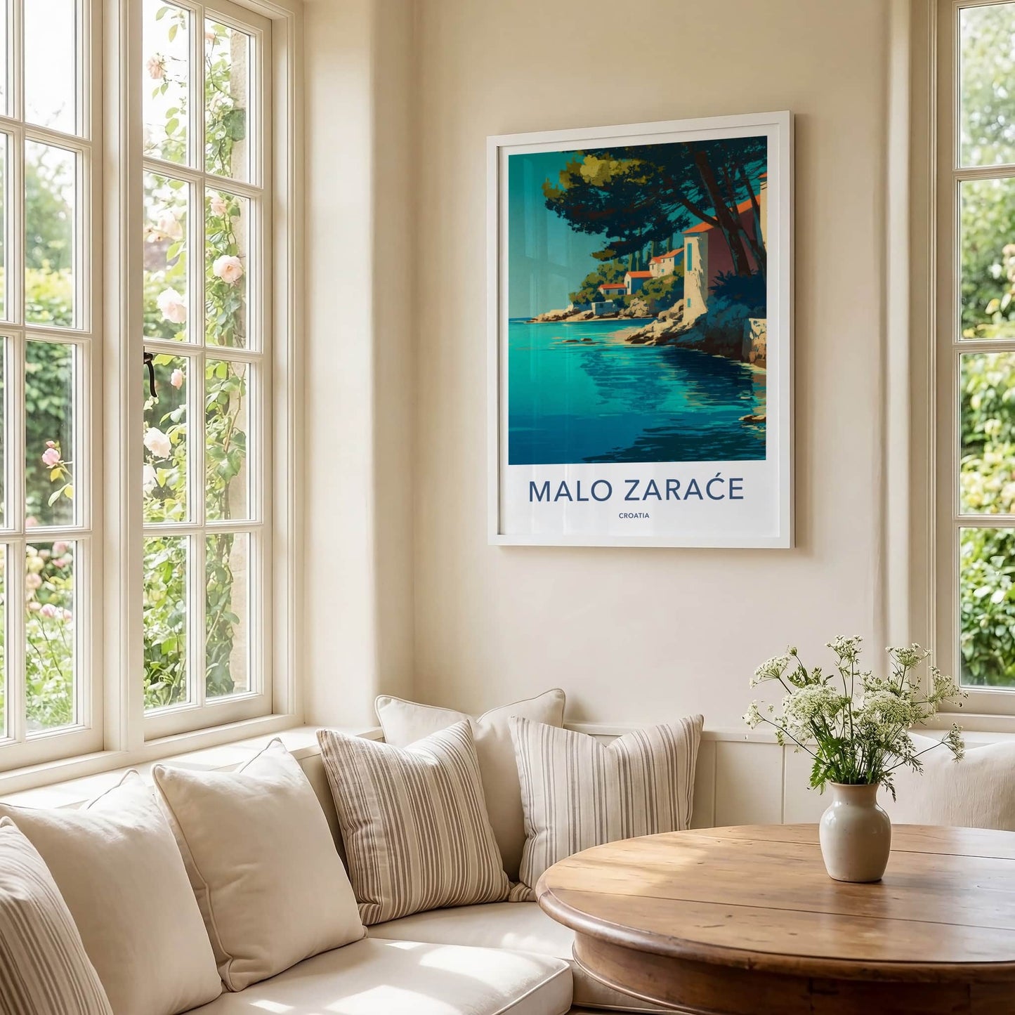 Malo Zarace Poster - Croatia Travel Art - Seaside Village Cove Wall Decor