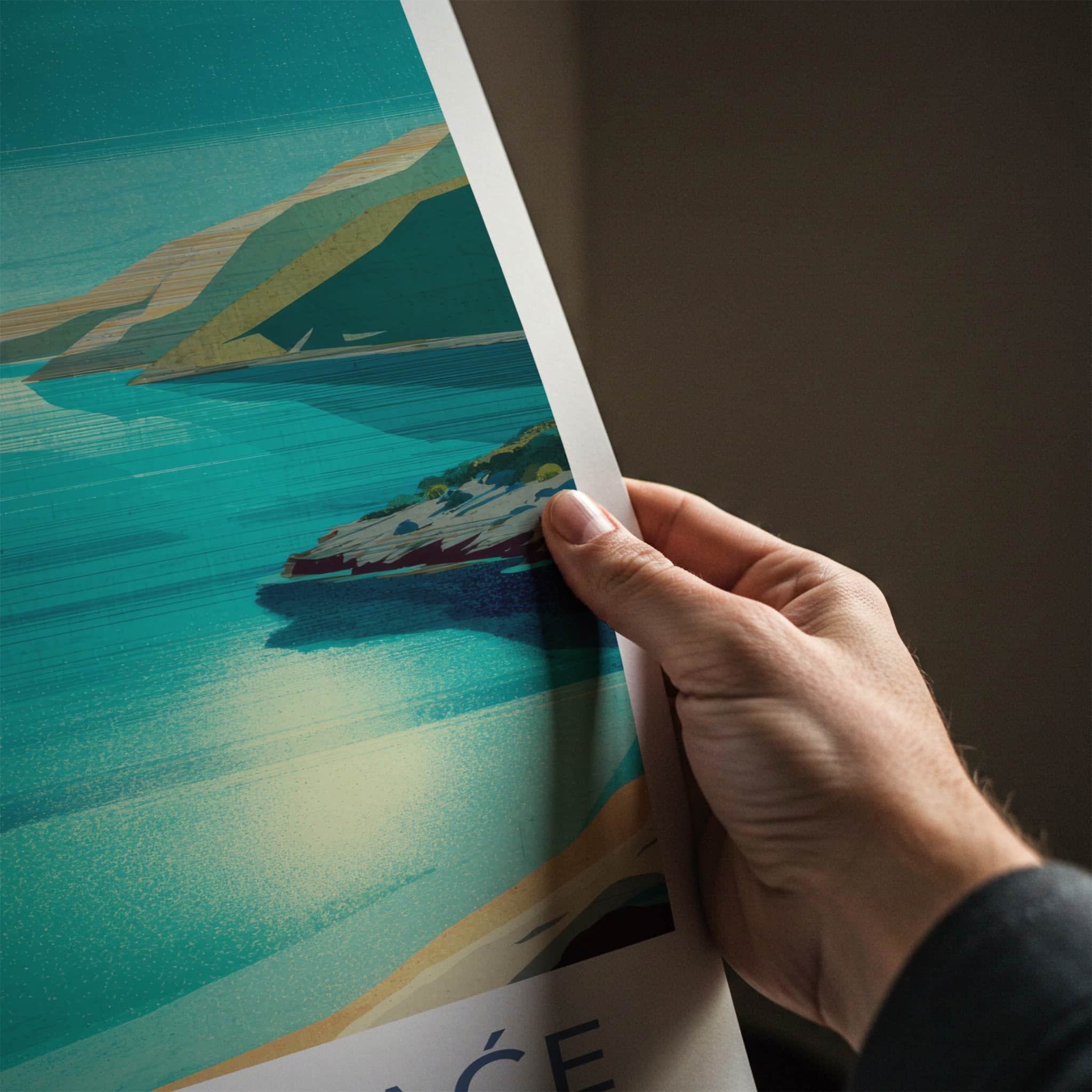 Malo Zarace Poster - Croatia Travel Art - Serene Blue Waters Home Decor