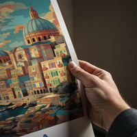 Malta Poster - Malta Framed Print - Coastal City Domes Gallery Art
