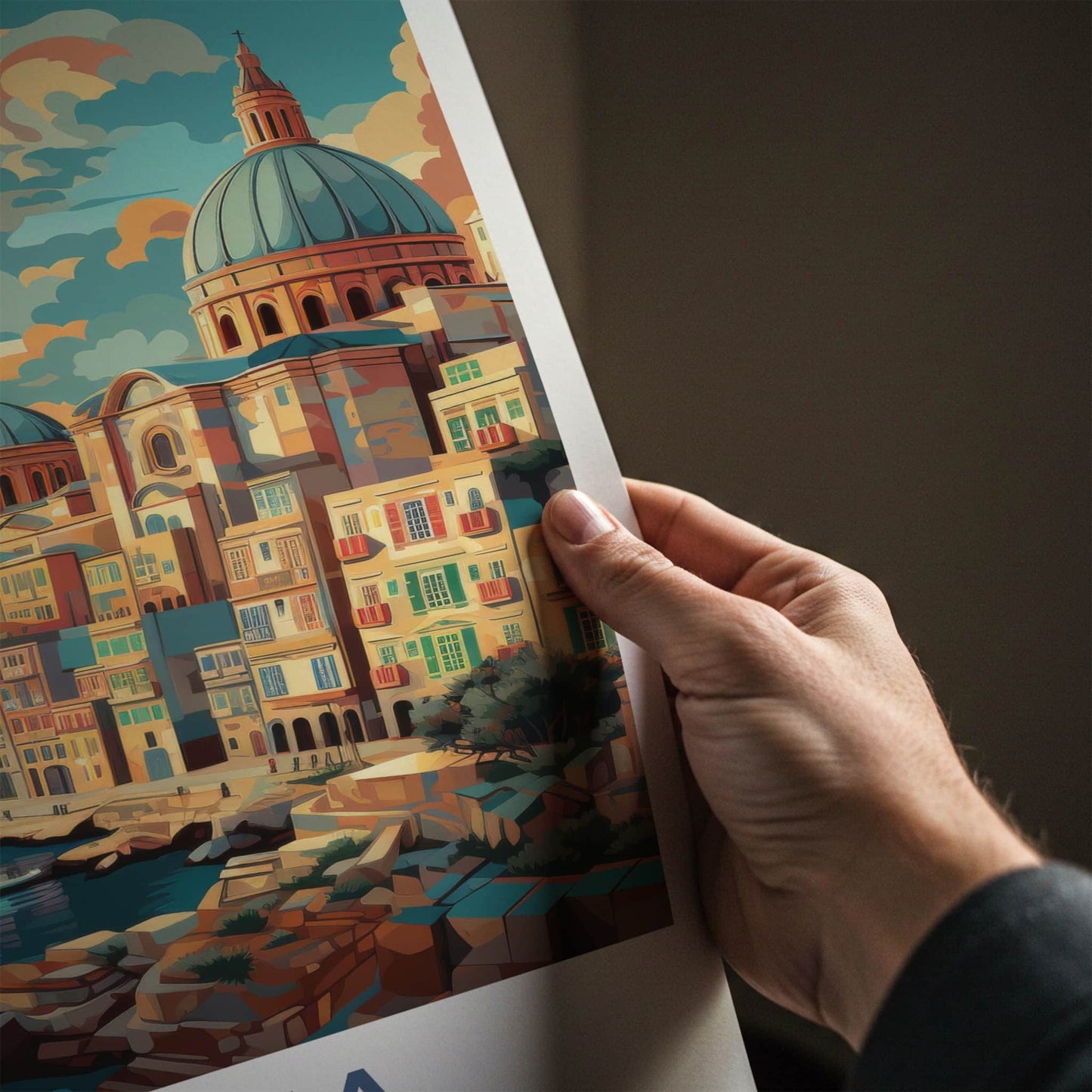 Malta Poster - Malta Framed Print - Coastal City Domes Gallery Art