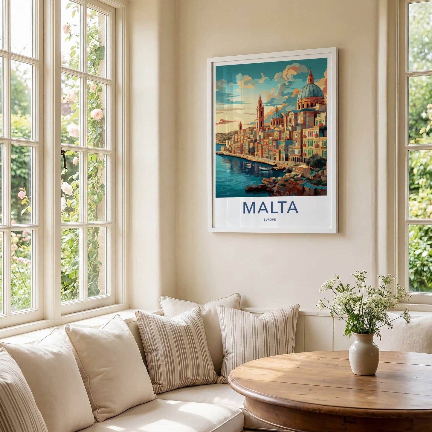 Malta Poster - Malta Framed Print - Coastal City Domes Gallery Art