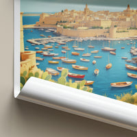 Malta Poster - Malta Travel Art - Boats Clear Blue Water Home Decor