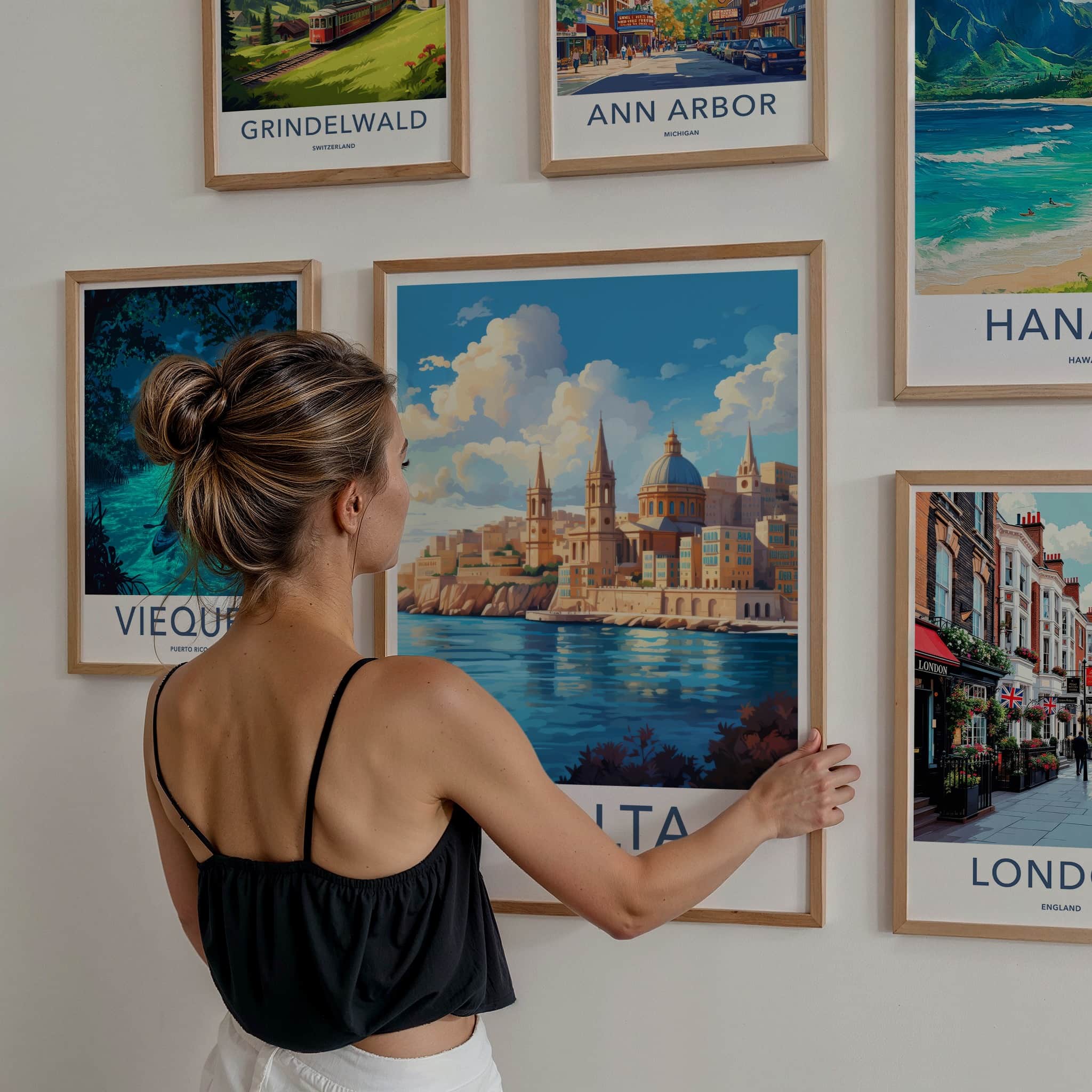 Malta Poster - Malta Travel Art - Valletta Harbor City Home Decor