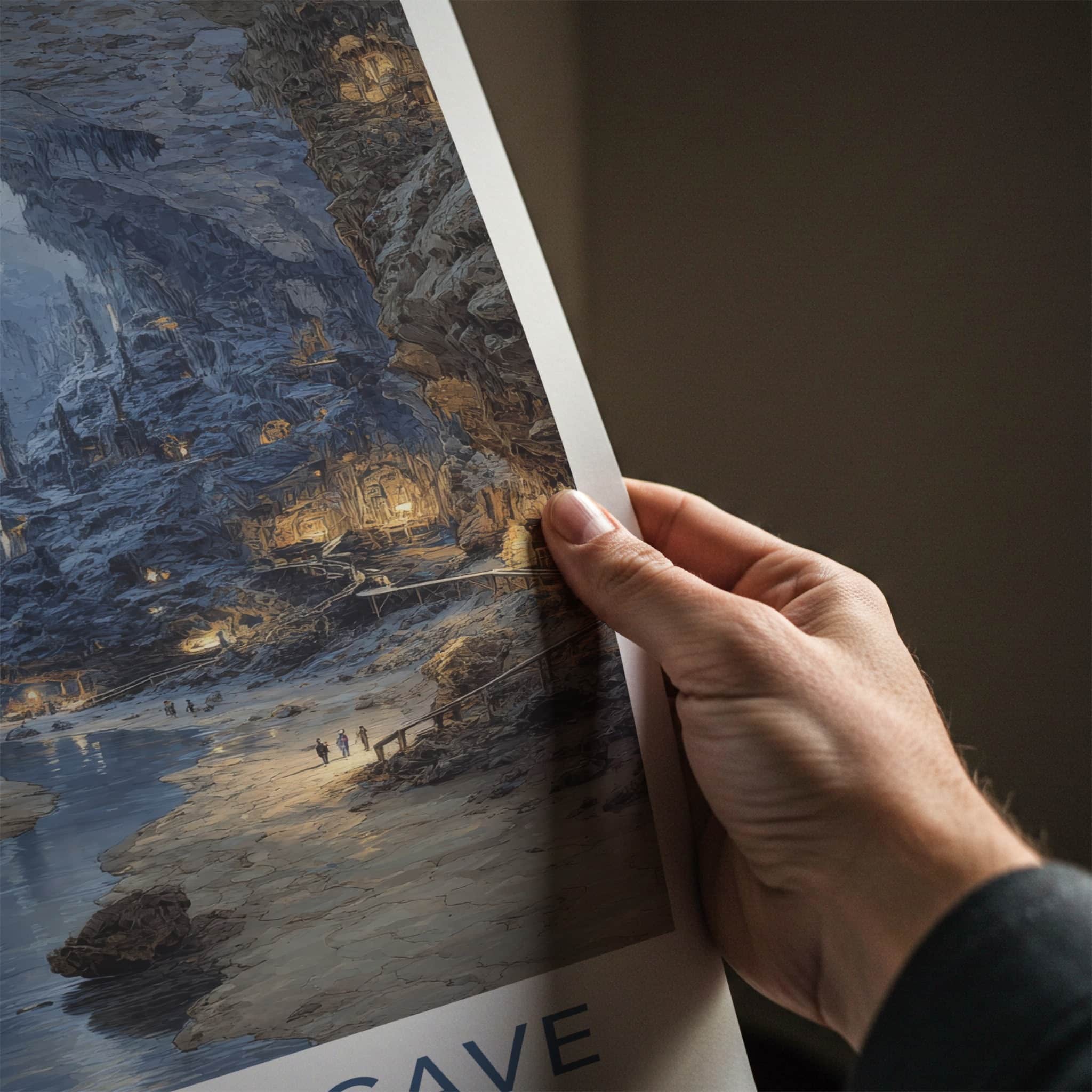 Mammoth Cave Poster - Kentucky Travel Art - Cavern River Stalagmites Home Decor