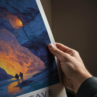 Mammoth Cave Poster - Kentucky Travel Art - Glowing Cave Passage Home Decor
