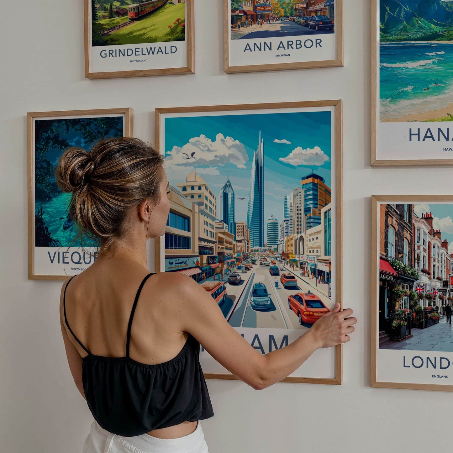 Manama Poster - Bahrain Travel Art - Vibrant City Street Home Decor