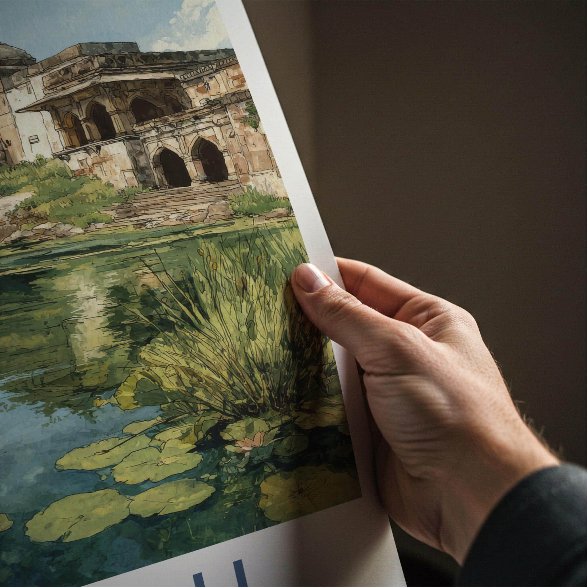 Mandu Poster - India Travel Art - Madhya Pradesh Ancient Palace Home Decor