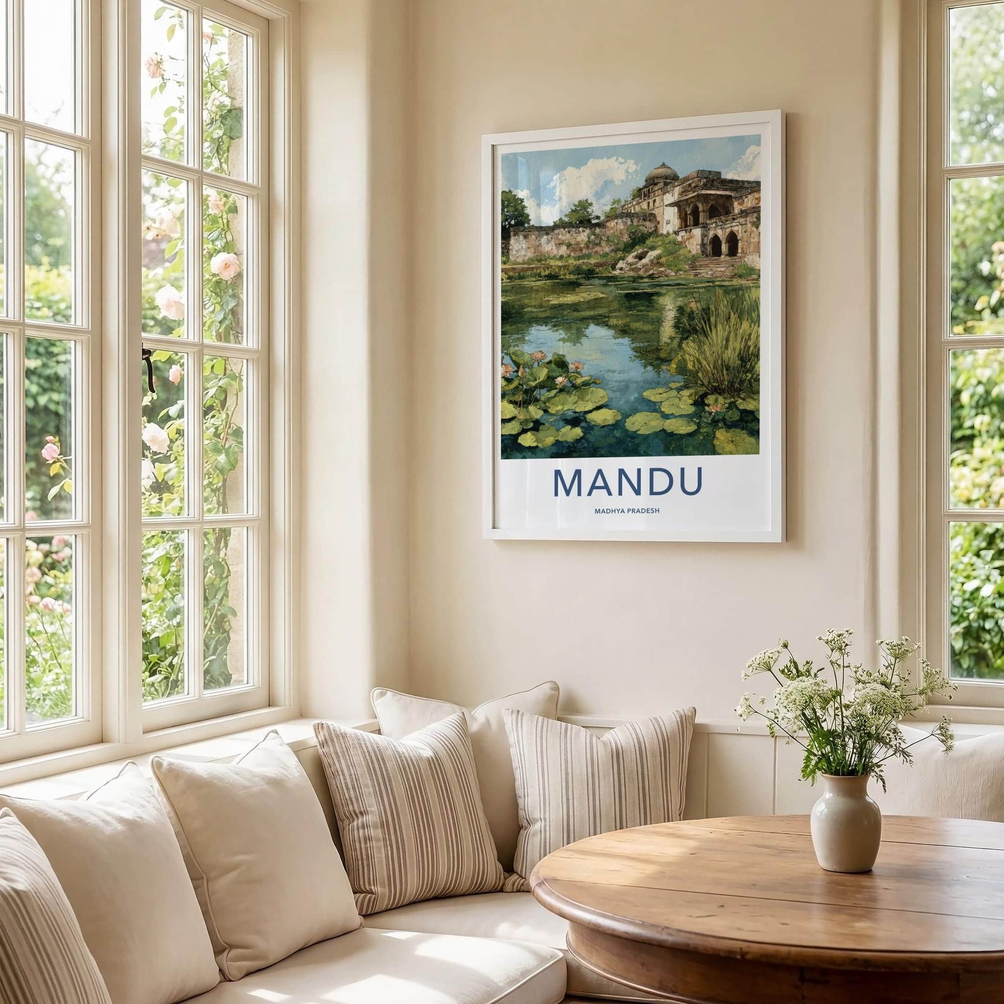 Mandu Poster - India Travel Art - Madhya Pradesh Ancient Palace Home Decor