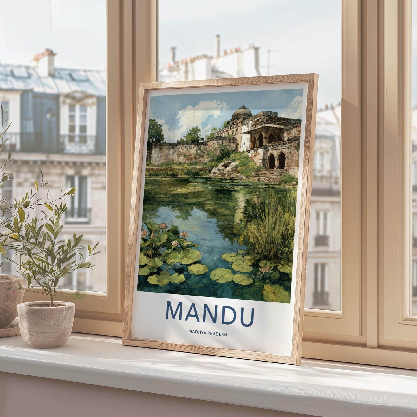 Mandu Poster - India Travel Art - Madhya Pradesh Ancient Palace Home Decor
