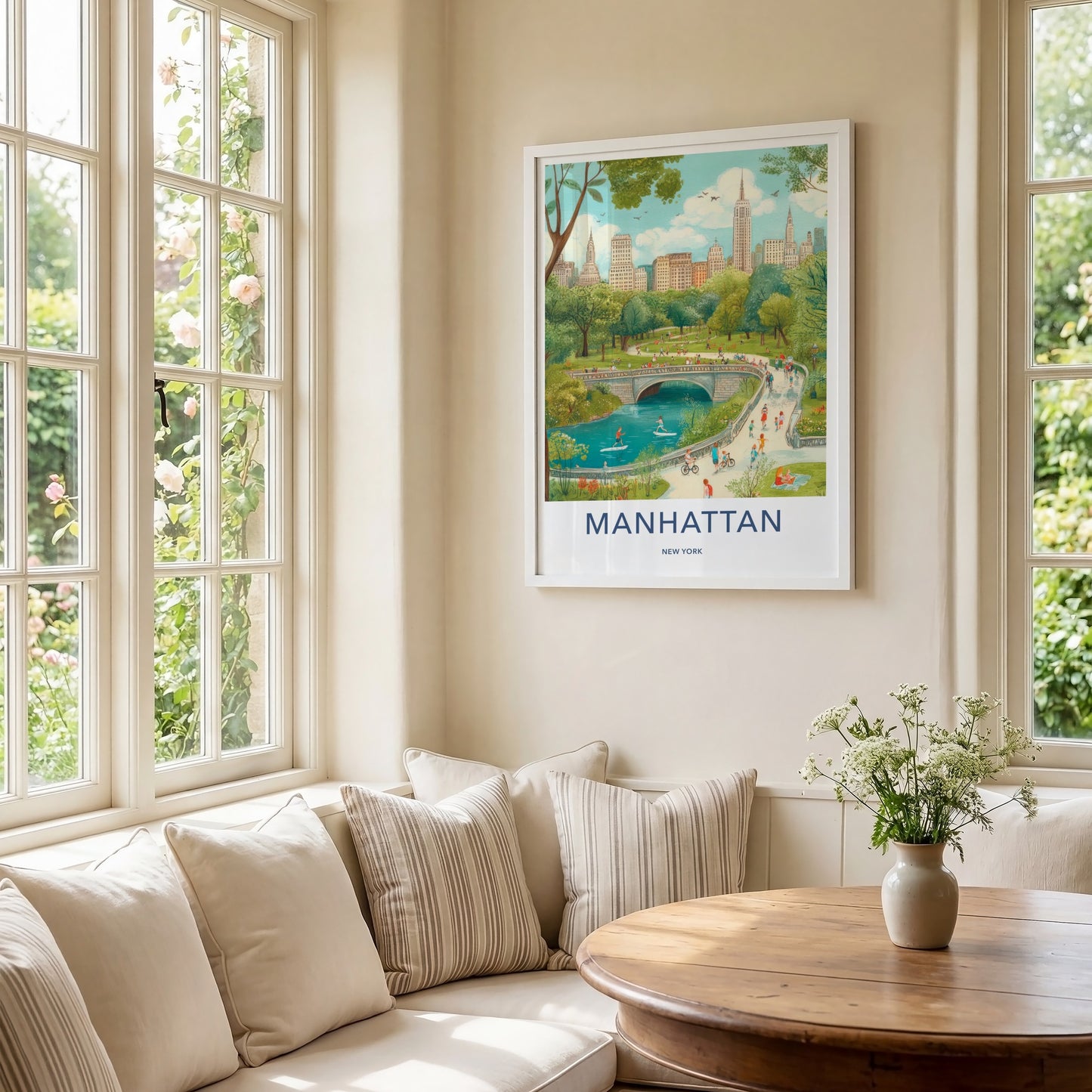 Manhattan Poster - New York Travel Art - Park Life City Home Decor