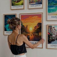 Manila Poster - Philippines Travel Art - Bustling City Sunset Home Decor