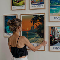 Manila Poster - Philippines Travel Art - Tropical Sunset Coast Home Decor