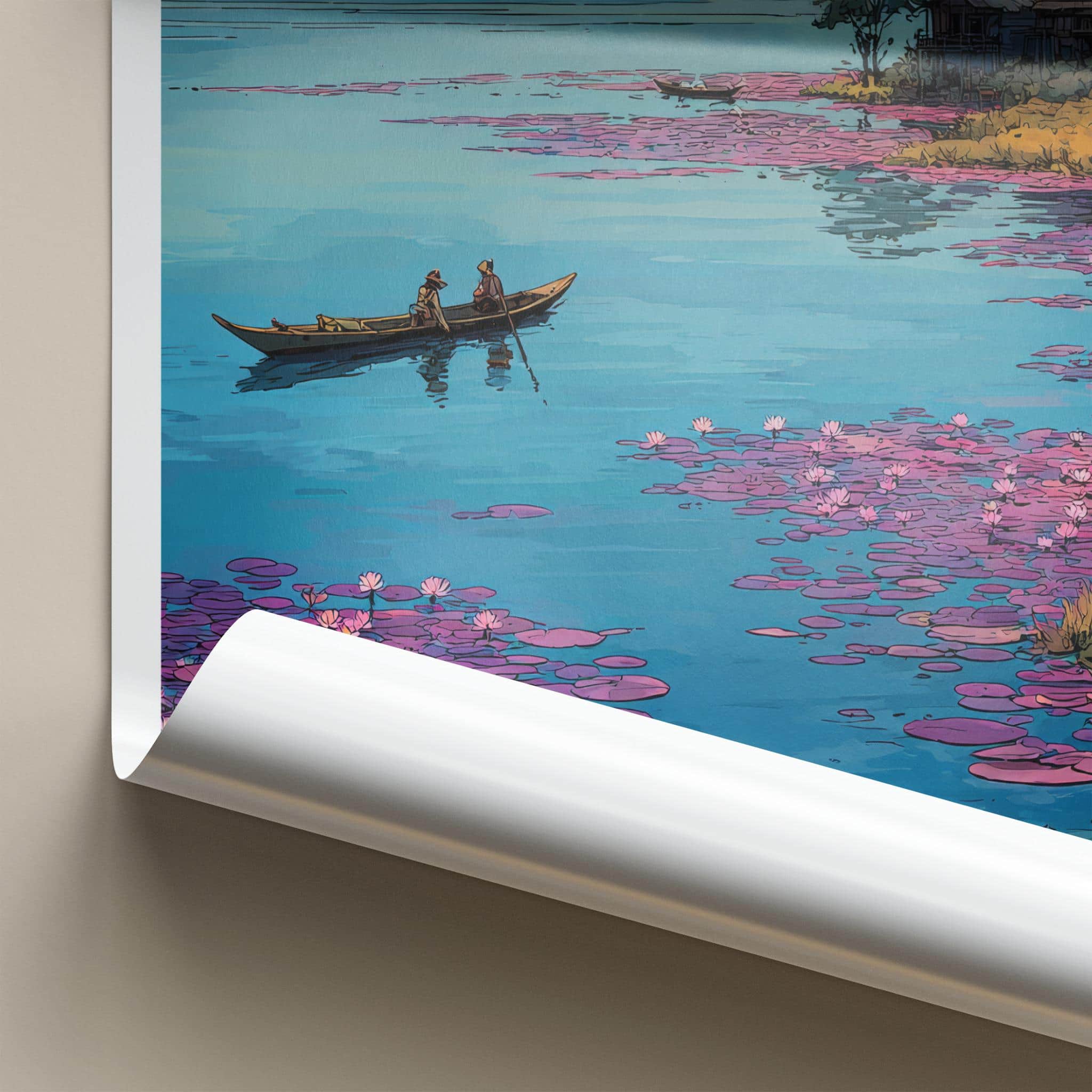 Manipur Poster - India Travel Art - Manipur Lake Lillies Home Decor