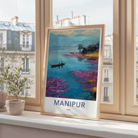 Manipur Poster - India Travel Art - Manipur Lake Lillies Home Decor