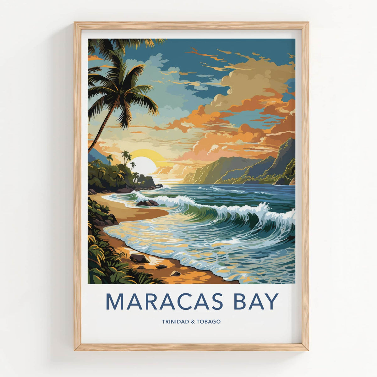 Maracas Bay Poster - Trinidad And Tobago Fine Art - Tropical Beach Sunset Gift