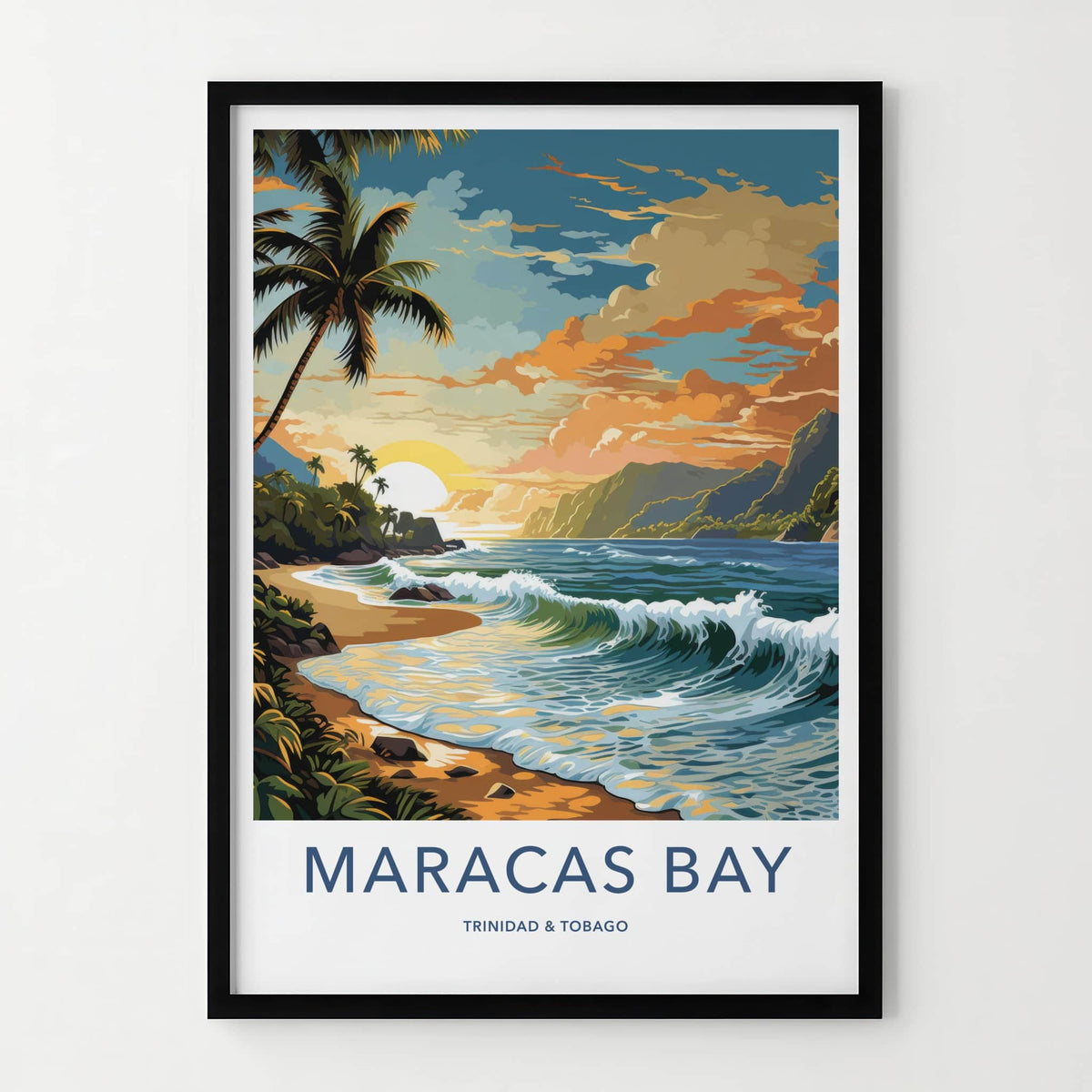 Maracas Bay Poster - Trinidad And Tobago Fine Art - Tropical Beach Sunset Gift